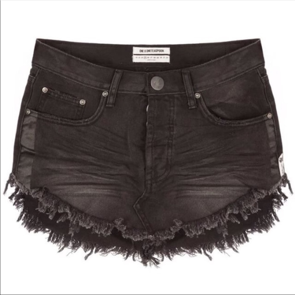One X Teaspoon 4040 black jean skirt